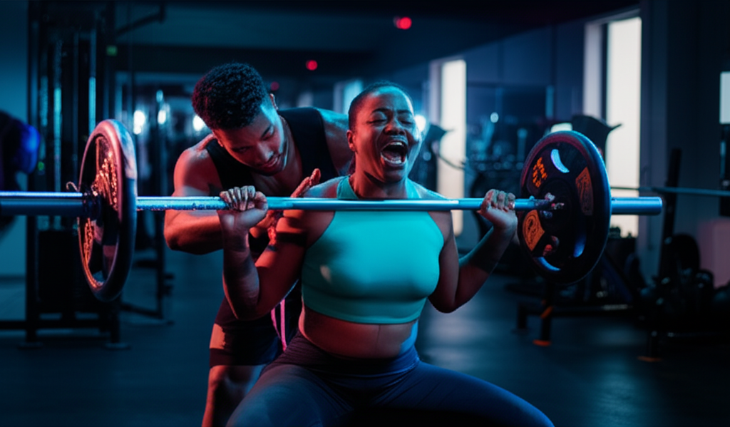 Fitness action shot